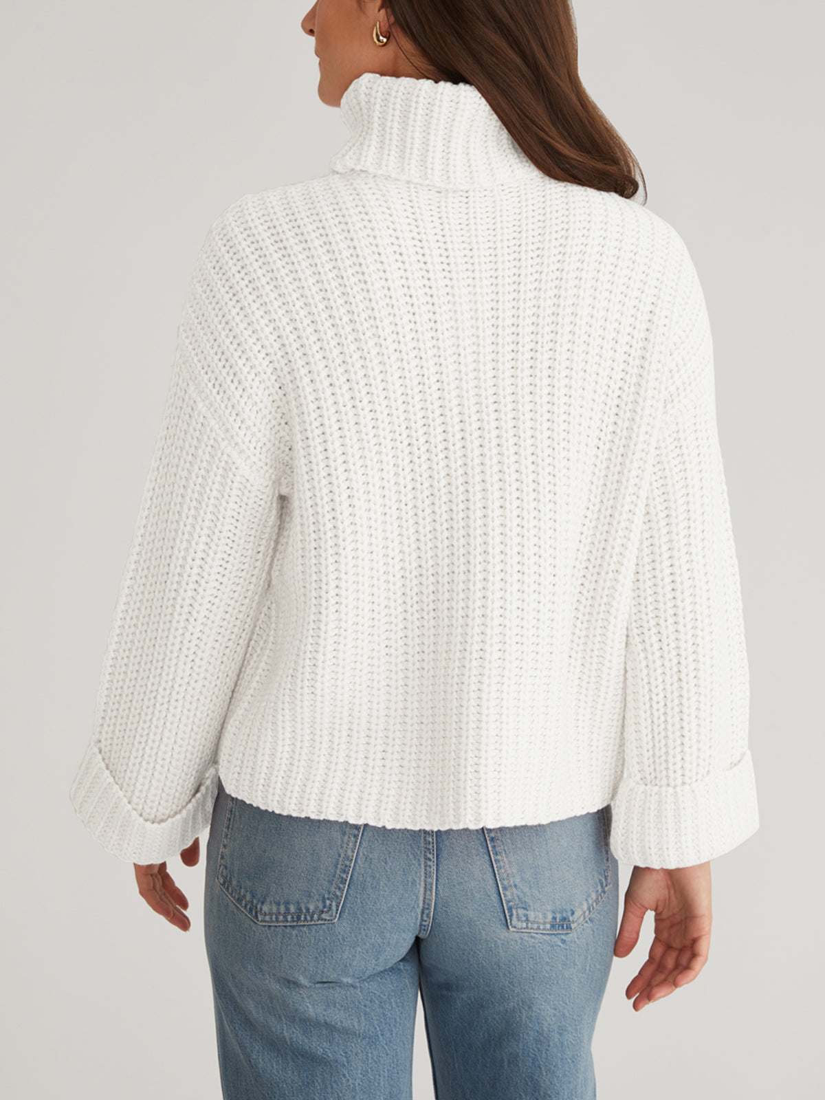 Vida Women's Turtleneck Sweater Pullover - Soft Knit Winter Long Sleeve Top for Casual Outfits, Office Wear & Cold Weather Layering