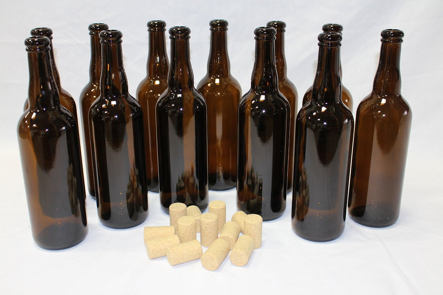 Premium Belgian Beer Bottles (750ml) with 30 Corks - Glass Bottles for Homebrewing, Craft Beer Storage & Gifts - Perfect for Beer Lovers & DIY Brewers