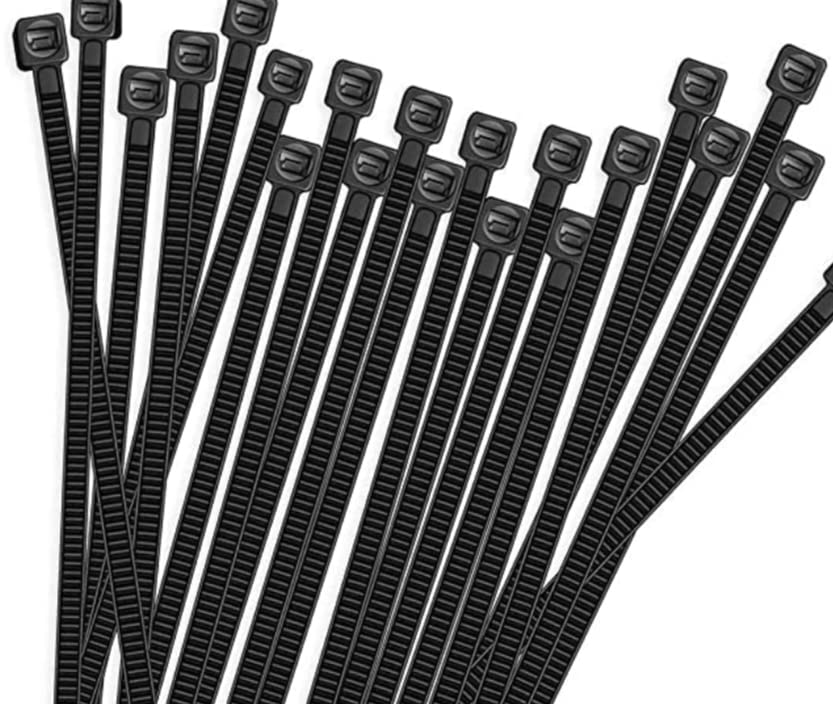 TI-840 8-Inch Plastic Cable Zip Ties (100 Pack) - Heavy Duty Nylon Wire Ties for Organizing Cables, Wires, and Home Office Supplies