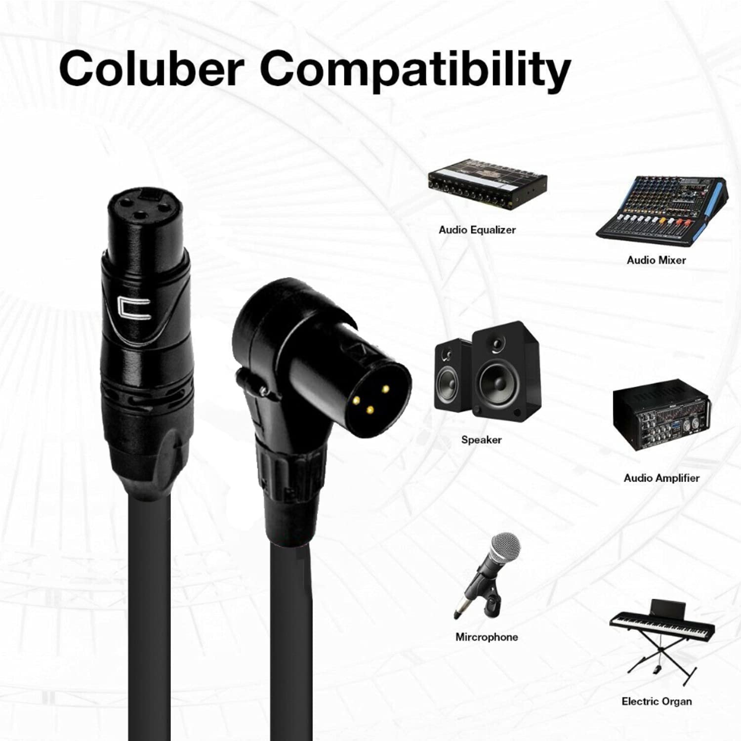 Professional 25ft Pink Balanced XLR Cable - Female to Right Angle Male 3-Pin Microphone Connector for Powered Speakers, Audio Interfaces & Mixers - Perfect for Live Performances, Studio Recording & DJ Setups