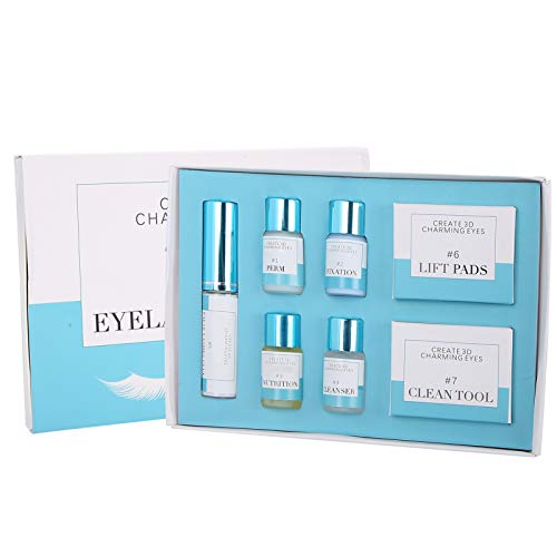 Professional Eyelash Perm Kit & Lash Lift Set - Long-Lasting Curl with Nourishing Fixation Liquid | Salon-Quality DIY Eyelash Curling Tools for Home & Professional Use