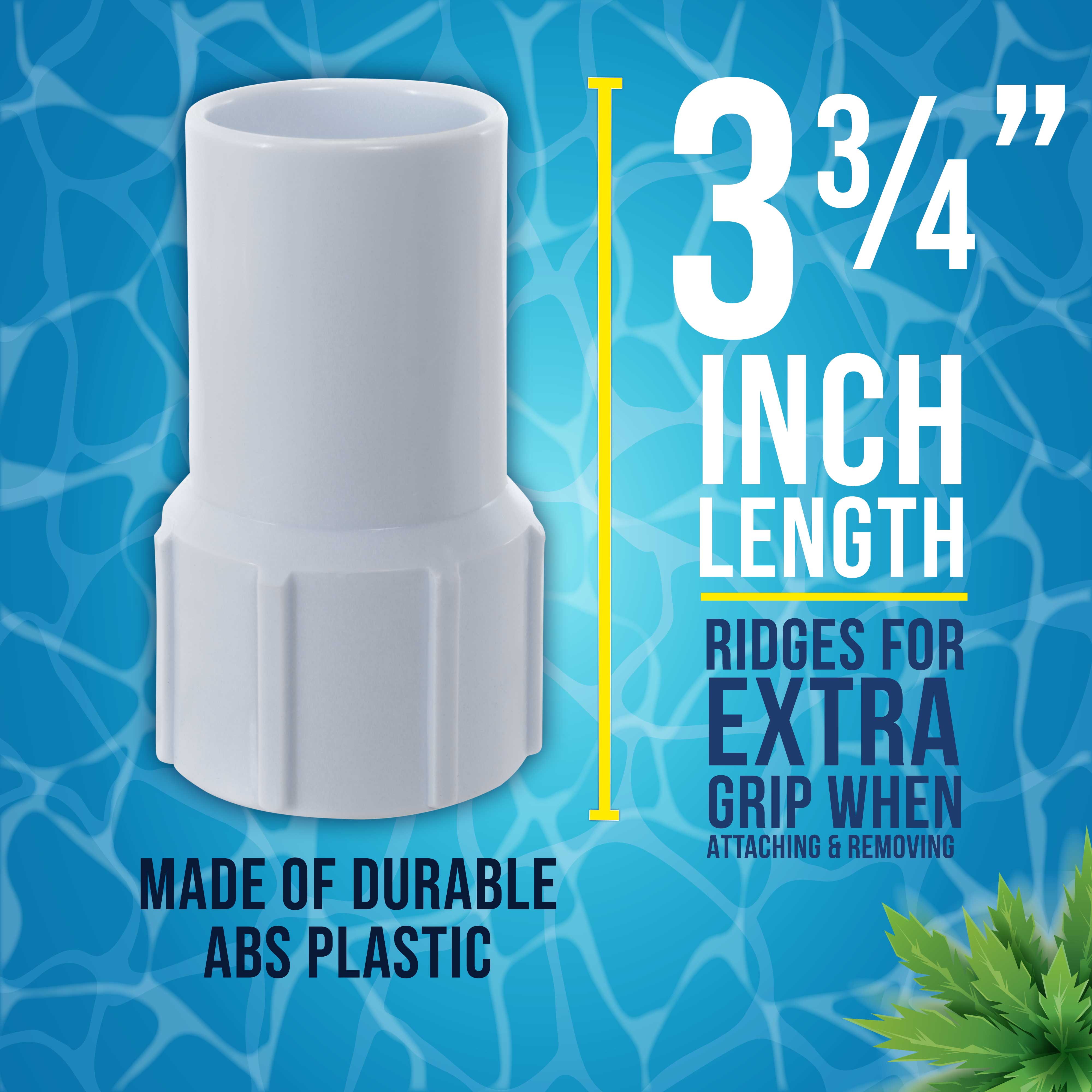 U.S. Pool Supply® 1 1/2 Inch Swimming Pool Hose Cuff - Replacement Threaded Cuff for Spiral Wound Vacuum Hoses | Perfect for Pool Maintenance & Cleaning Accessories