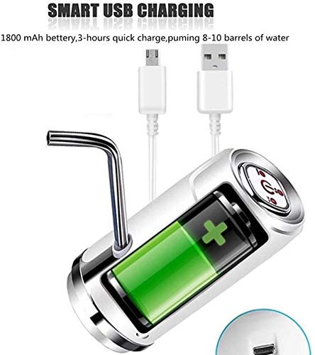 USB Rechargeable Automatic Water Bottle Pump - Portable Electric Water Dispenser with On/Off Switch for Home, Office, and Travel - KANBUN Water Pump for 5 Gallon Bottles