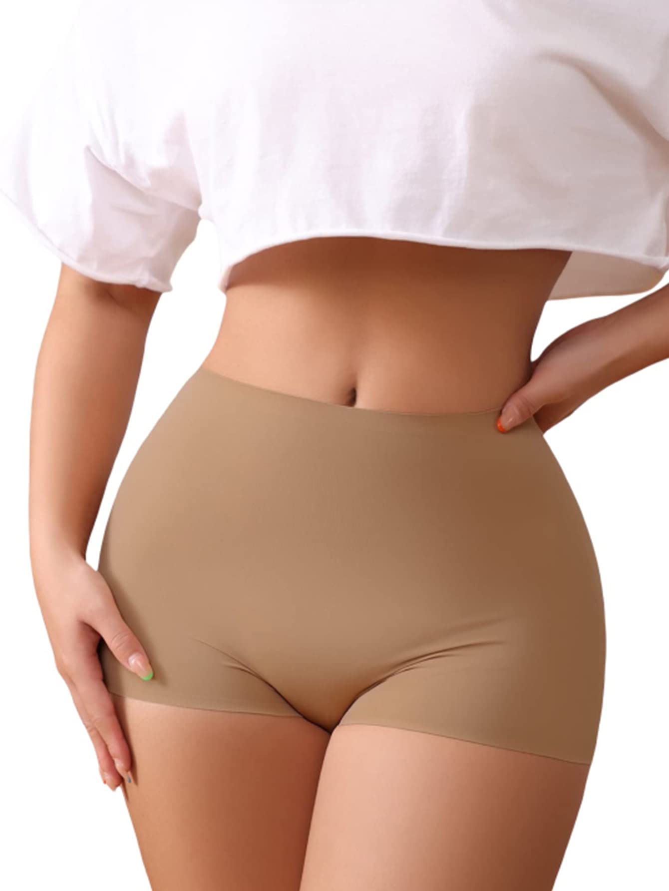 SheIn Women's High Waisted Shapewear Panty - Seamless Tummy Control Boy Shorts Underwear for Slimming & Comfort | Perfect for Workout, Office & Everyday Wear