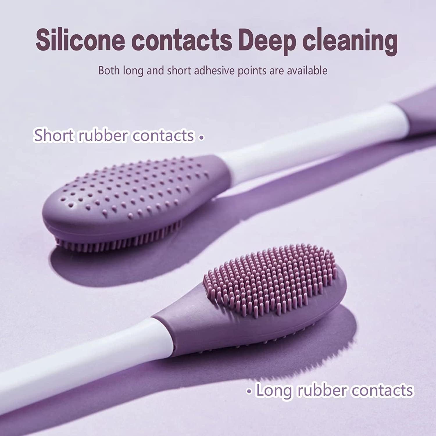JULEX Soft Silicone Face Mask & Cleansing Brush - Blackhead Remover, Exfoliator for Facials, Mud & Clay Masks - DIY Beauty Salon Tool for Skin Care & Body Lotion Application (Purple) - Perfect for Spa Days & At-Home Skincare Routines