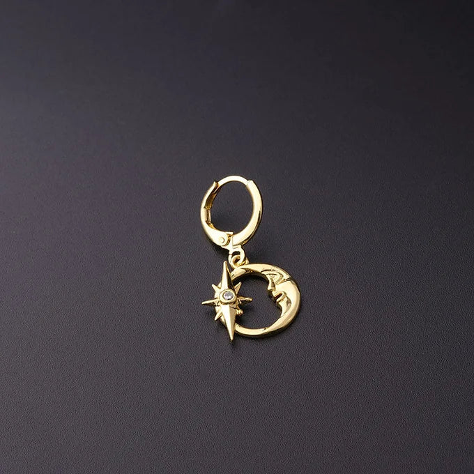 18K Gold Dream Catcher Cartilage Hoop Earrings for Women | Dainty Boho Jewelry | Perfect for Pierced Ears & Everyday Wear | HSPJ336