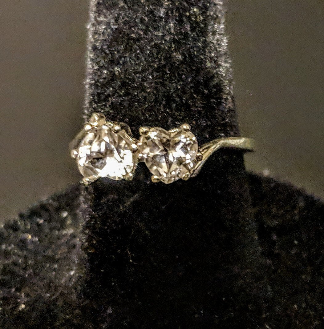 Double Heart Cut Natural Gemstone Sterling Silver Ring - Citrine, Garnet, Peridot, Topaz, Amethyst | Birthstone Jewelry, Romantic Gift for Her | Perfect for Valentine's Day, Anniversary & Special Occasions