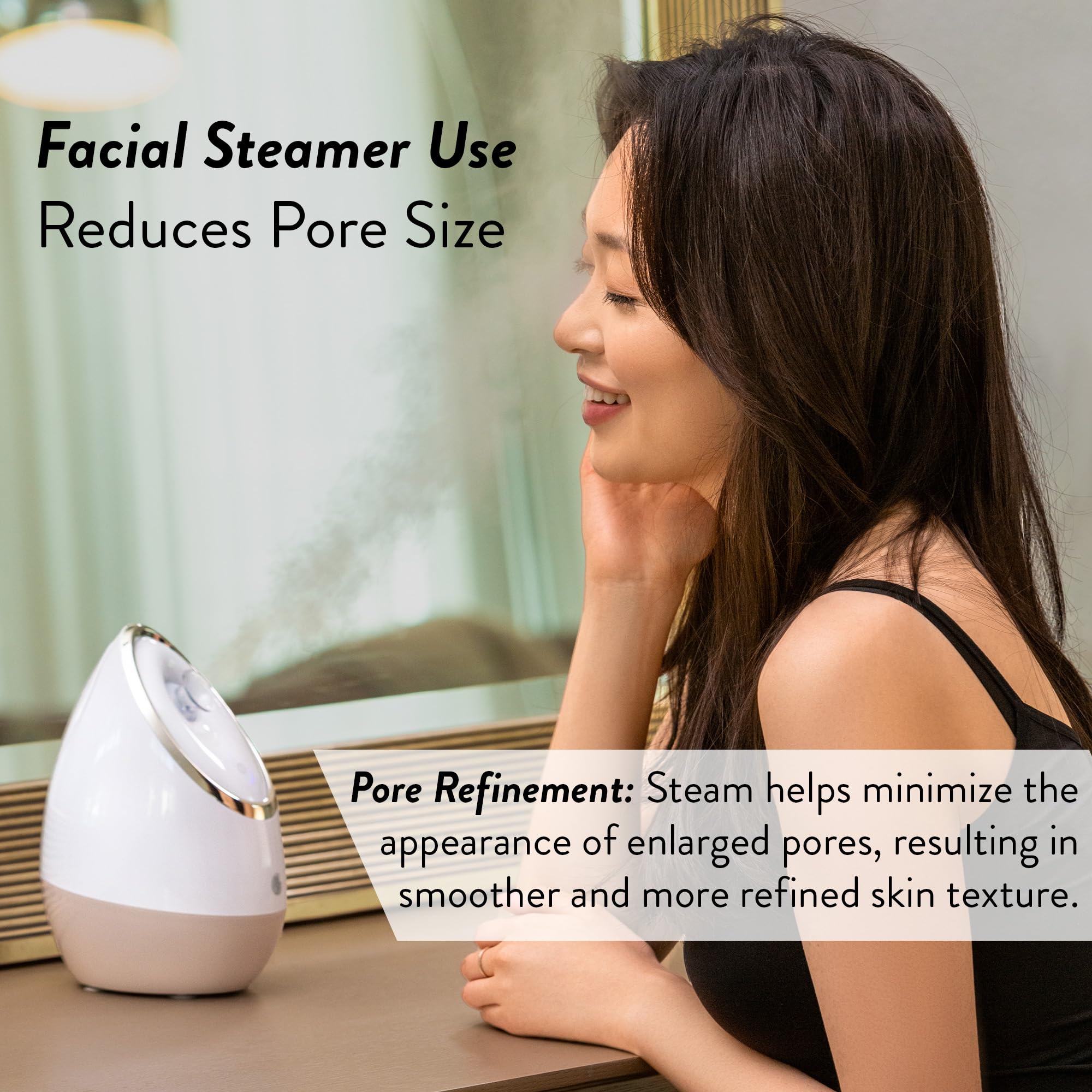 Microderm GLO Professional Nano Ionic Facial Steamer - Warm Mist Skin Care Device for Deep Cleansing, Hydration & Serum Absorption | Home Spa, Portable Face Sauna & Humidifier | Perfect for Daily Skincare Routine & Relaxation