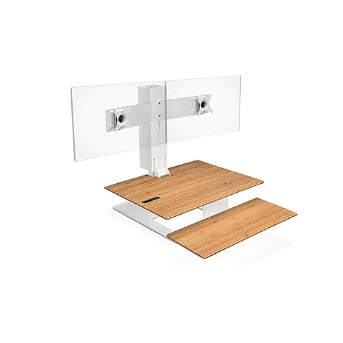 Bamboo Worksurface / White Base