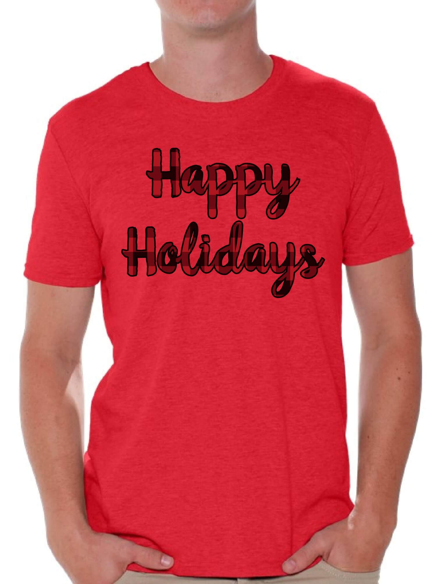 Funny Ugly Christmas Shirts for Men - Festive Holiday Plaid T-Shirt with Humorous Designs | Perfect for Xmas Parties & Family Gatherings