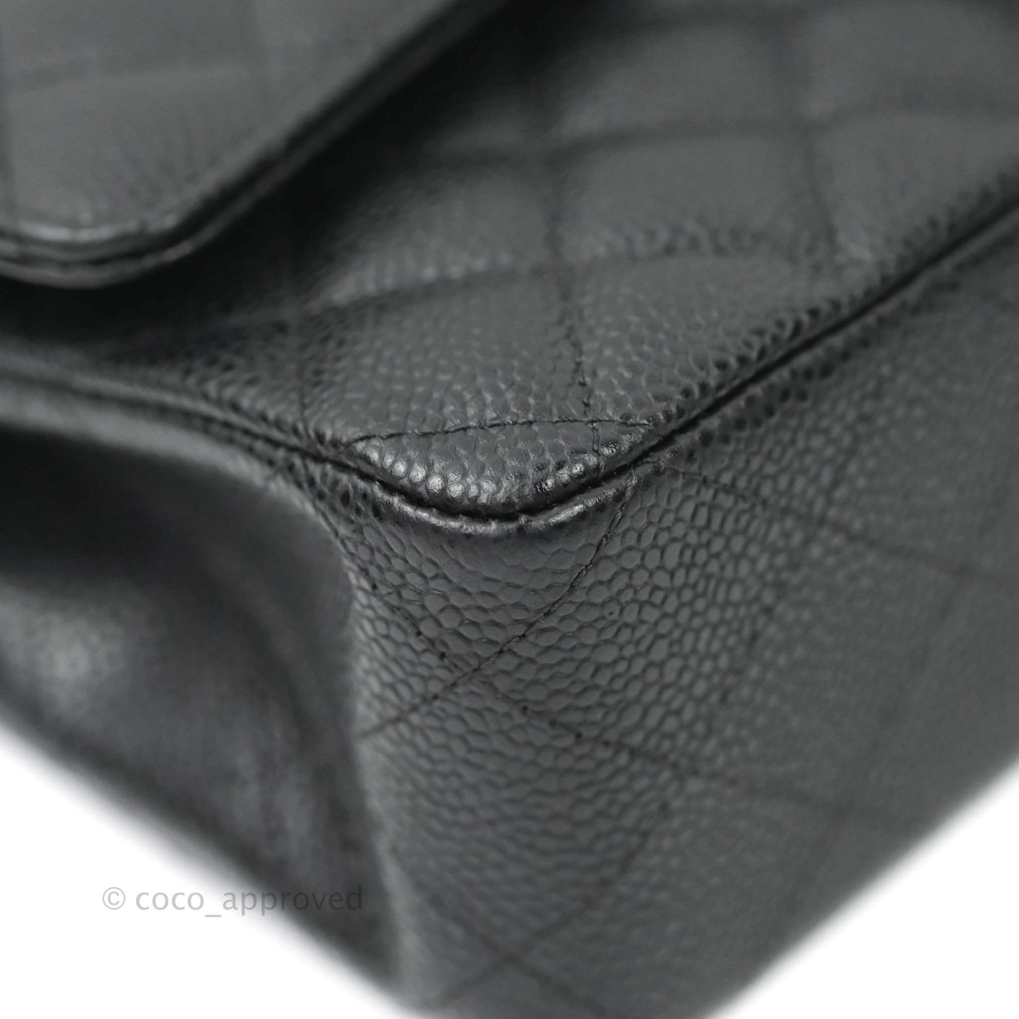 Chanel Classic Medium Double Flap Bag Black Caviar Leather with Gold Hardware - Luxury Shoulder Bag for Women, Perfect for Work, Parties & Special Occasions