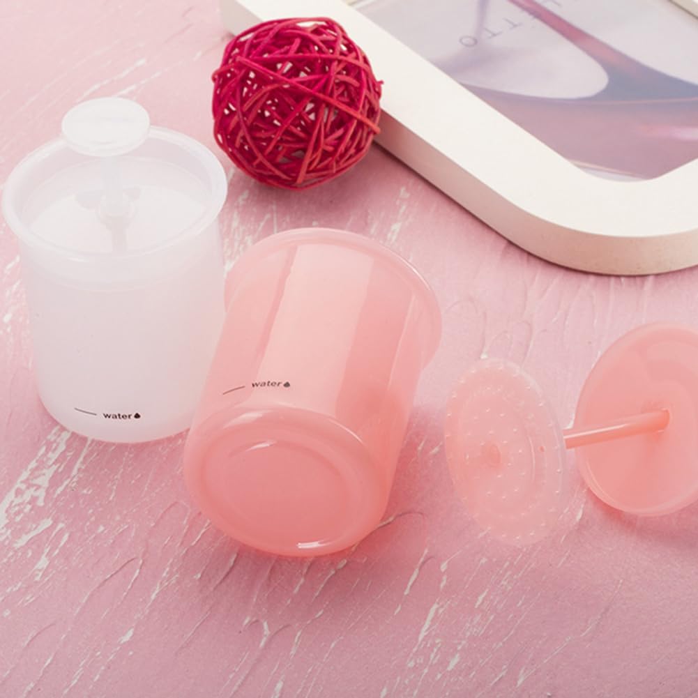 Best Manual Face Foam Maker for Facial Cleanser & Shower - Bubble Foamer Cup for Face Wash, Bath & Shampoo (White+Pink) | Perfect for Skincare Routine & Spa Day at Home
