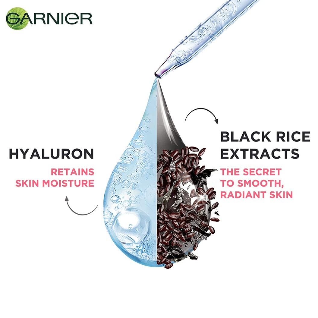 Garnier Skin Naturals Black Serum Face Mask - Hydrating & Purifying for Glowing Skin (3-Pack, 84g) | Perfect for Spa Nights & Skincare Routine