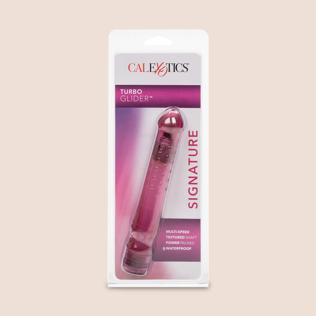 CalExotics Turbo Glider™ - Textured Pleasure Massager with Nubbed Shaft for Enhanced Stimulation | Perfect for Couples Play & Solo Sensual Exploration