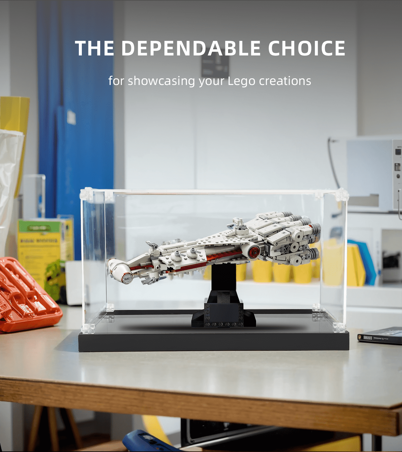 Star Wars LEGO Tantive IV 75376 Display Case - Premium Acrylic Protection for Collectible Sets | Perfect for Showcase, Dust Protection & Home Decor