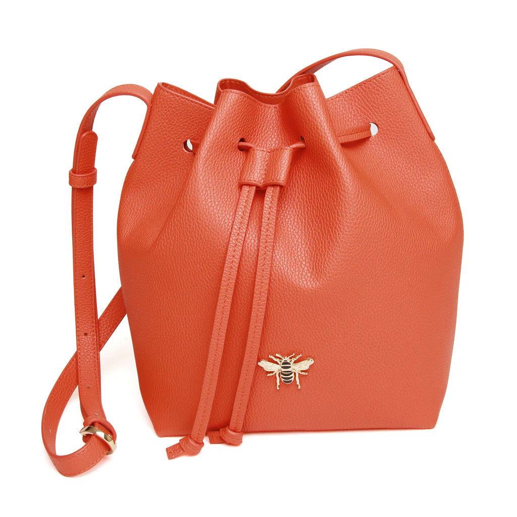 Alice Wheeler Bucket Cross Body Bag - Orange | Stylish & Lightweight Shoulder Purse for Women | Perfect for Travel, Shopping & Everyday Use