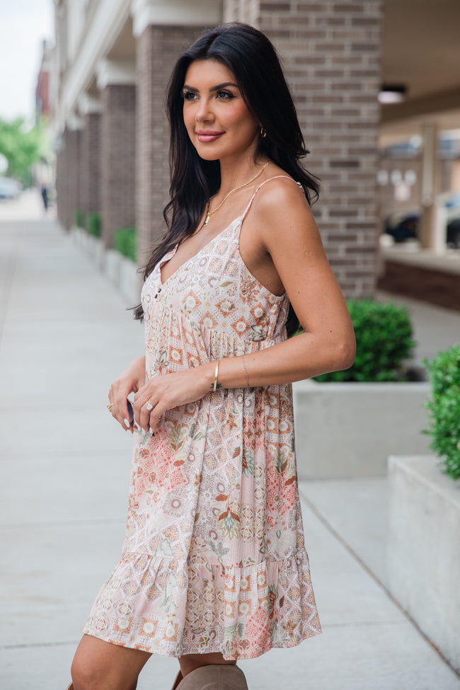 Light Pink Patchwork Mini Dress for Women - Flirty & Feminine Style - Perfect for Date Night, Parties & Summer Outfits