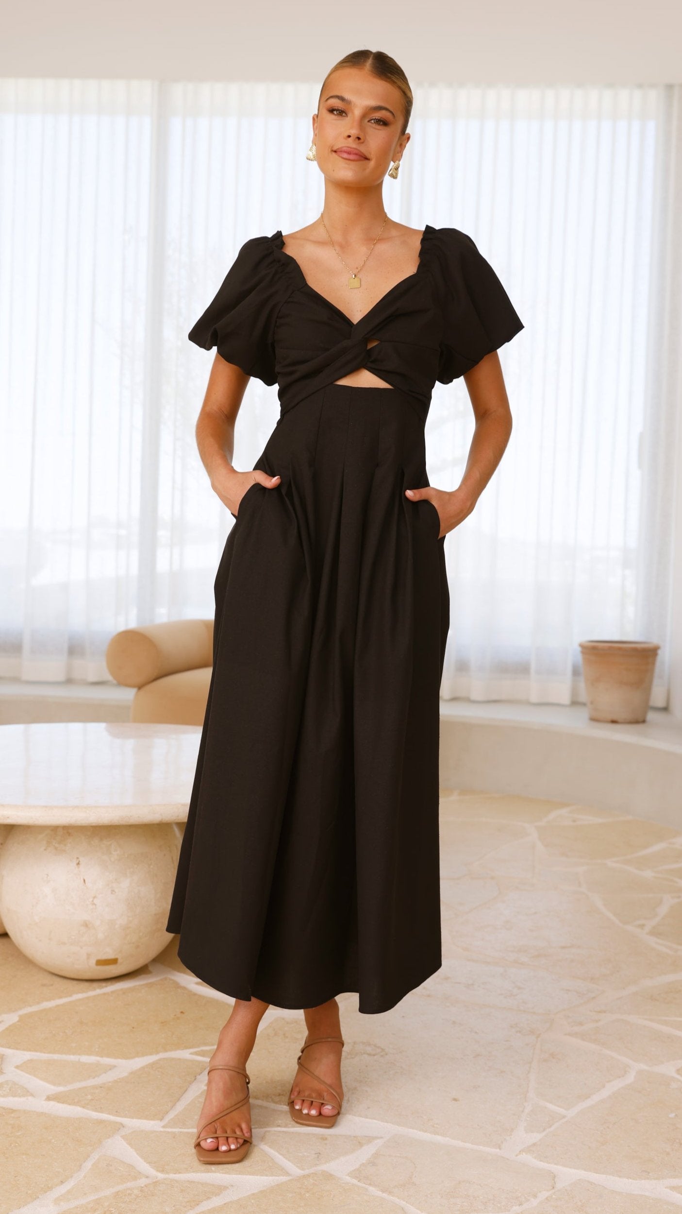 Christina Maxi Dress - Elegant Black Long Dress for Women | Perfect for Weddings, Parties & Summer Outfits