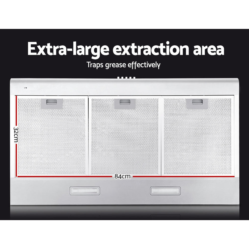 Devanti 900mm Stainless Steel Range Hood - 90cm Kitchen Exhaust Fan for Smoke & Odor Removal | Perfect for Modern Home Cooking & Grilling