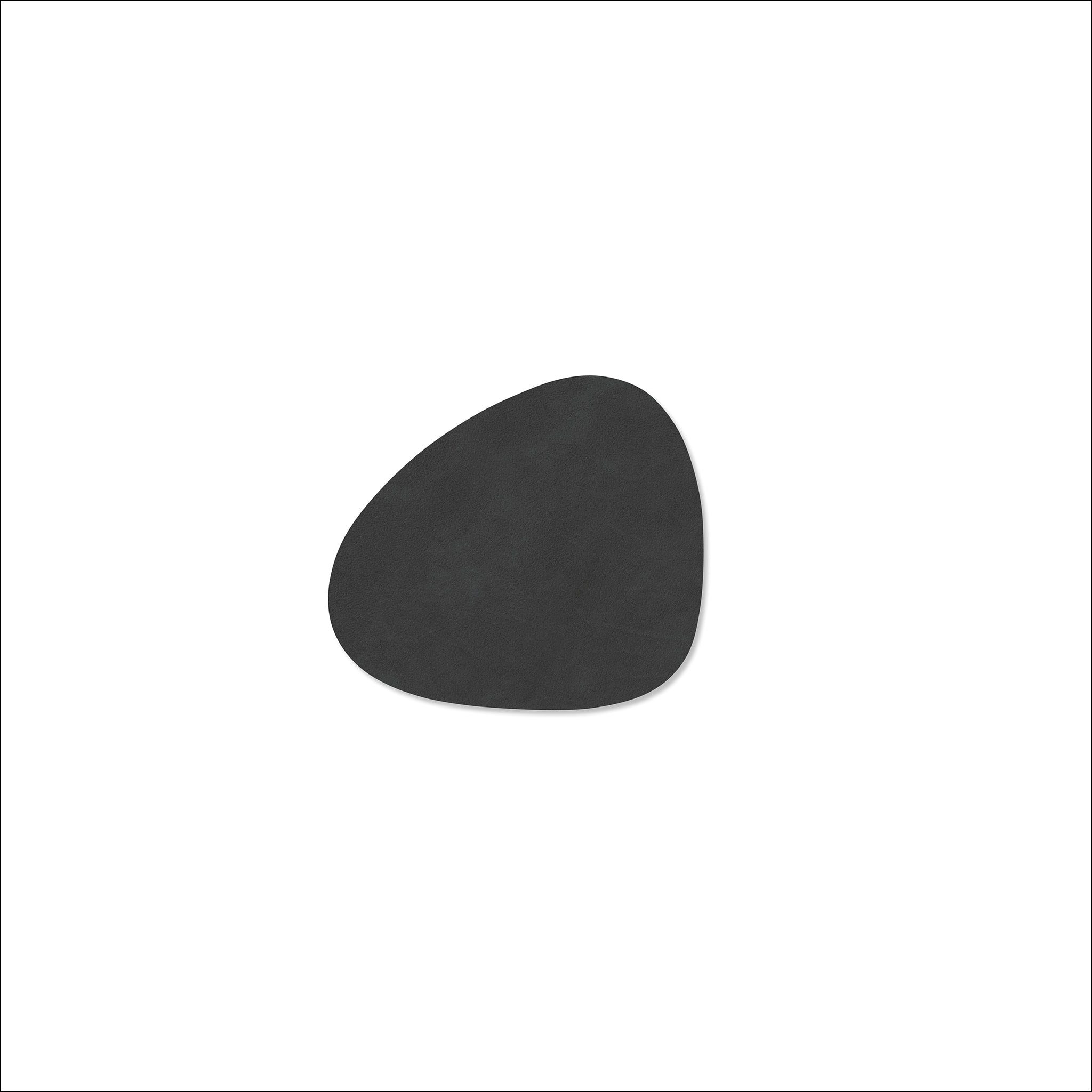 LIND DNA Nupo Curve Coaster Set - 4 Pack Black Non-Slip Drink Coasters for Coffee Table, Bar, and Home Decor - Perfect for Protecting Furniture from Water Rings and Stains