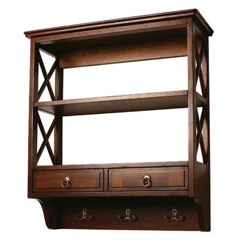 2-Drawer Wooden Display Rack - Organize Jewelry, Cosmetics & Small Items - Perfect for Retail Stores, Boutiques & Home Decor (Brown, Model 770133)