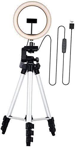 360° Adjustable LED Ring Light with Tripod & Phone Holder - 3 Color Dimmable Fill Light for Live Streaming, YouTube Videos, TikTok & Photography (Color: A)
