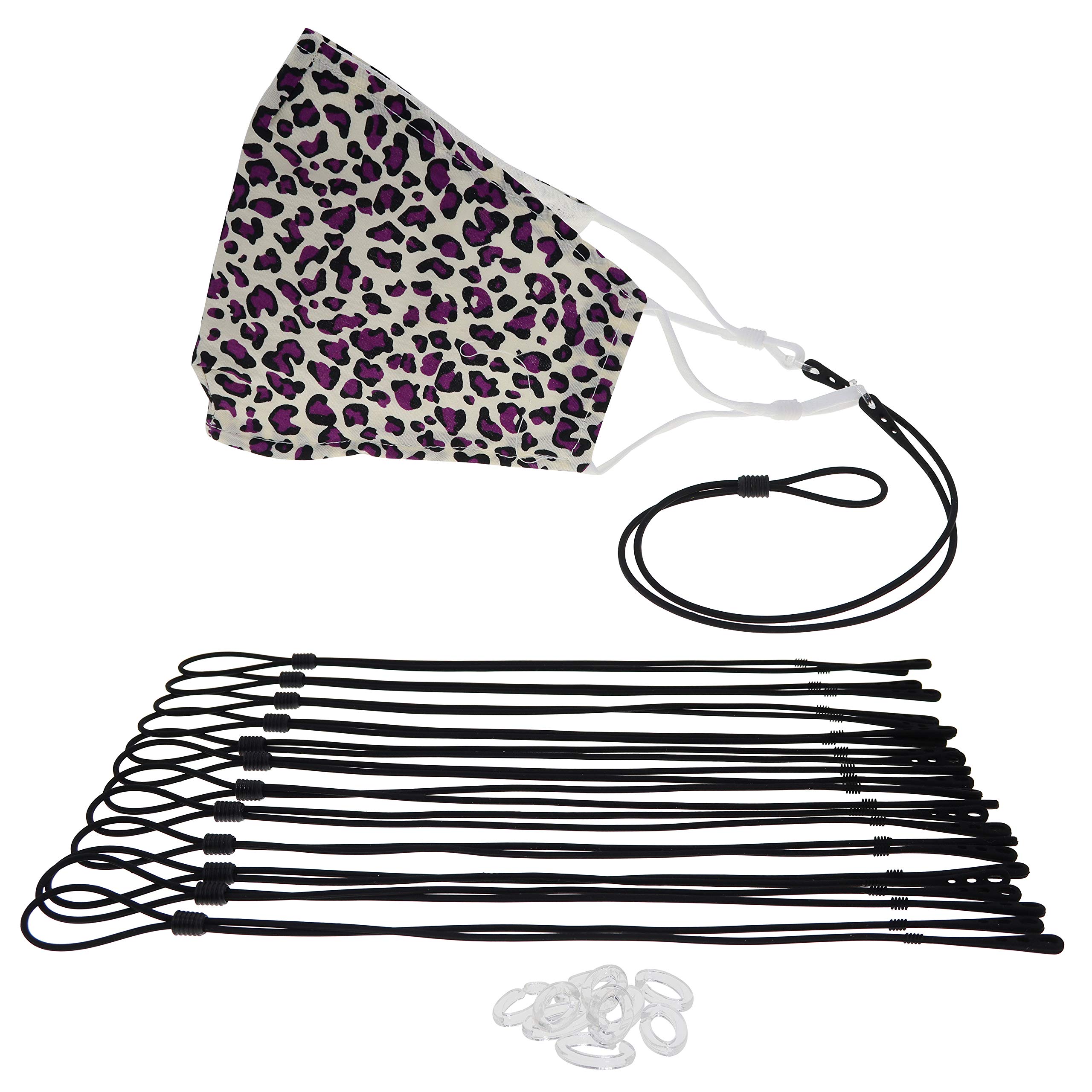 12 PCS Black Face Mask Lanyard Clip - Adjustable Silicone Holder for Sunglasses & Masks - Unisex for Work & Travel