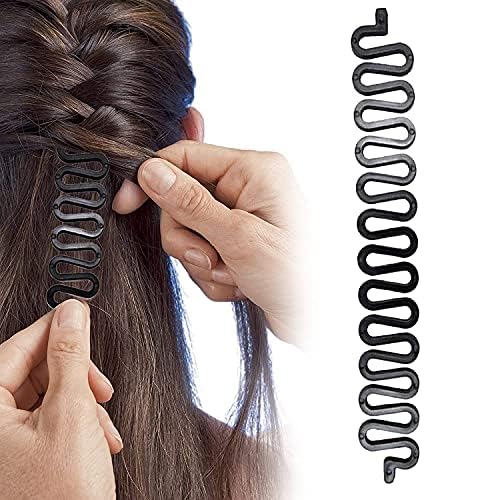 Professional Hair Braider & Bun Maker Styling Tool - 2 Pack Hair Clips & Accessories for Women & Girls - Perfect for Updos, Ponytails & Everyday Hairstyles