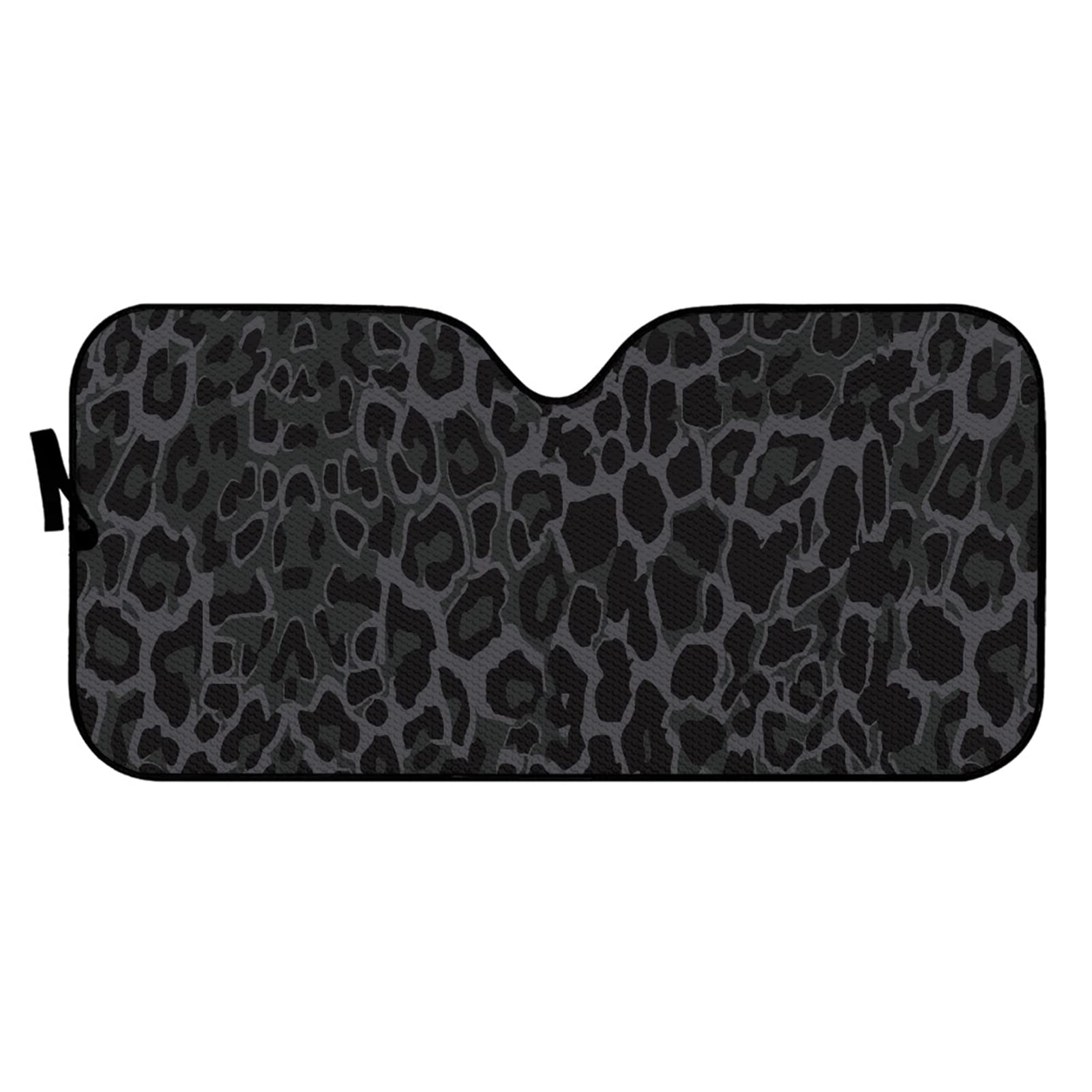 FUSURIRE Fashion Leopard Print Car Sunshade for Trucks & SUVs - UV Heat Reflector Windshield Protector | Foldable Sun Shield for Men & Women | Perfect for Road Trips & Summer Parking