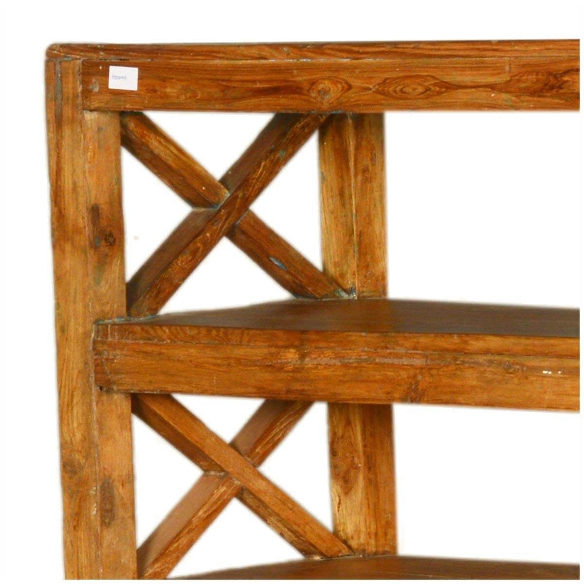 Rustic Reclaimed Wood 5-Tier Open Shelf Bookcase - Farmhouse Style Bookshelf for Living Room, Bedroom & Office Storage