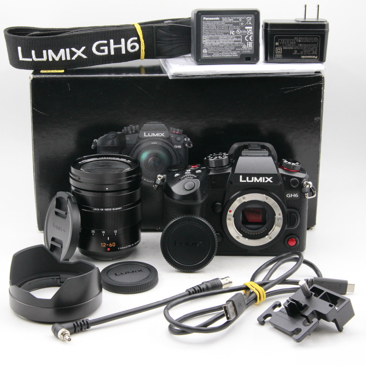 Panasonic Lumix GH6 Mirrorless Camera with 12-60mm f/2.8-4.0 Leica Lens - Open Box Excellent Condition | Perfect for Vlogging, Travel Photography & 4K Video Shooting