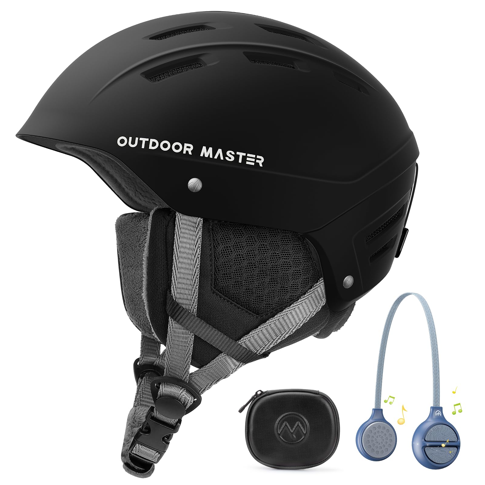 OutdoorMaster Kelvin II Ski Helmet with Wireless Bluetooth - Adjustable Snowboard Helmet for Men, Women & Youth - Built-in Headphones for Music & Calls - Perfect for Skiing, Snowboarding & Winter Sports