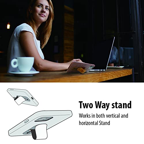 Momostick Flatstick - Slim Finger Loop Phone Grip & Stand Holder for iPhone, Samsung, Most Smartphones - Perfect for Selfies, Gaming, and Hands-Free Use