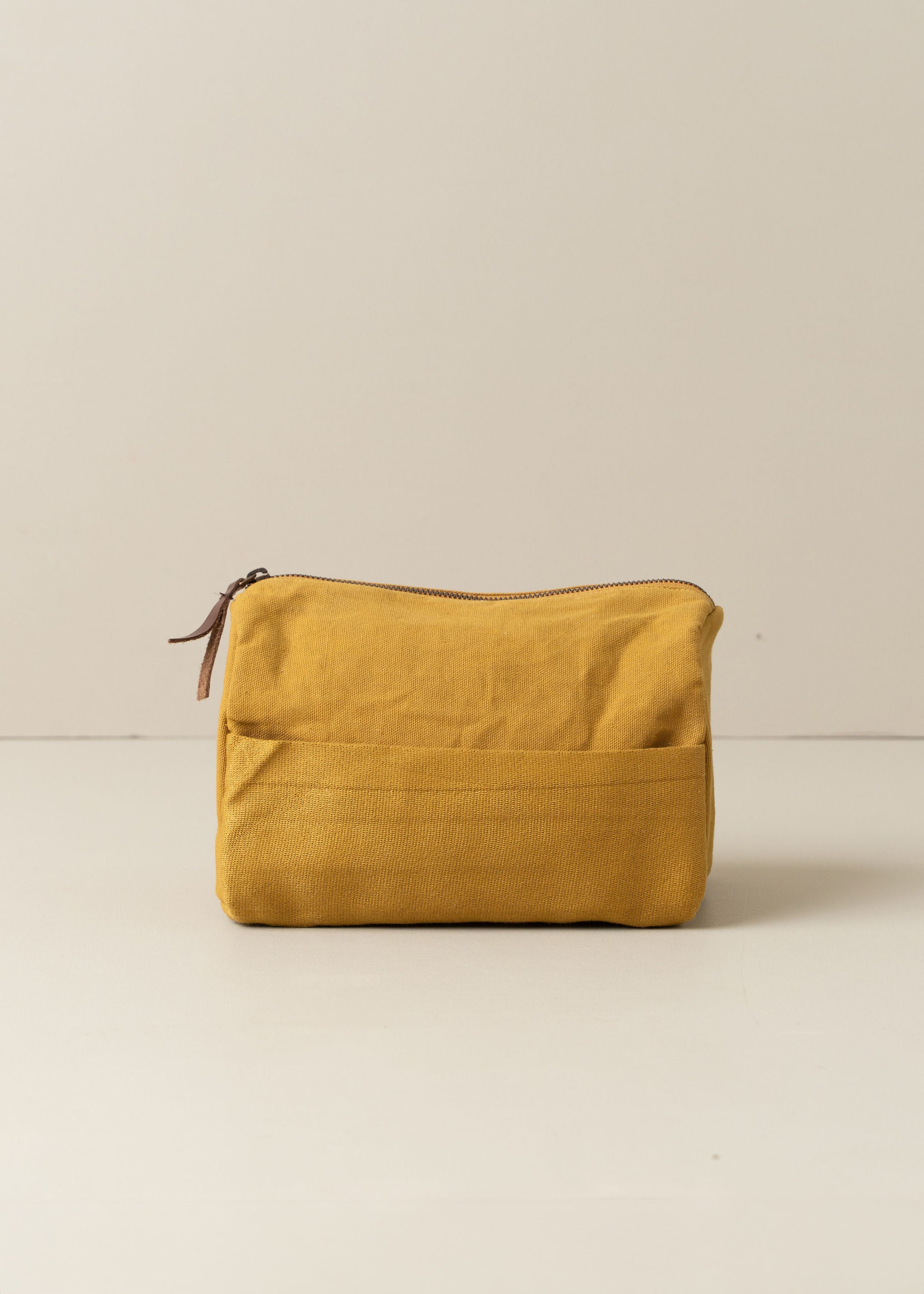 Journey Toiletry Canvas Bag - Waterproof Travel Cosmetic Organizer (Mustard Yellow) | Perfect for Camping, Gym & Weekend Getaways