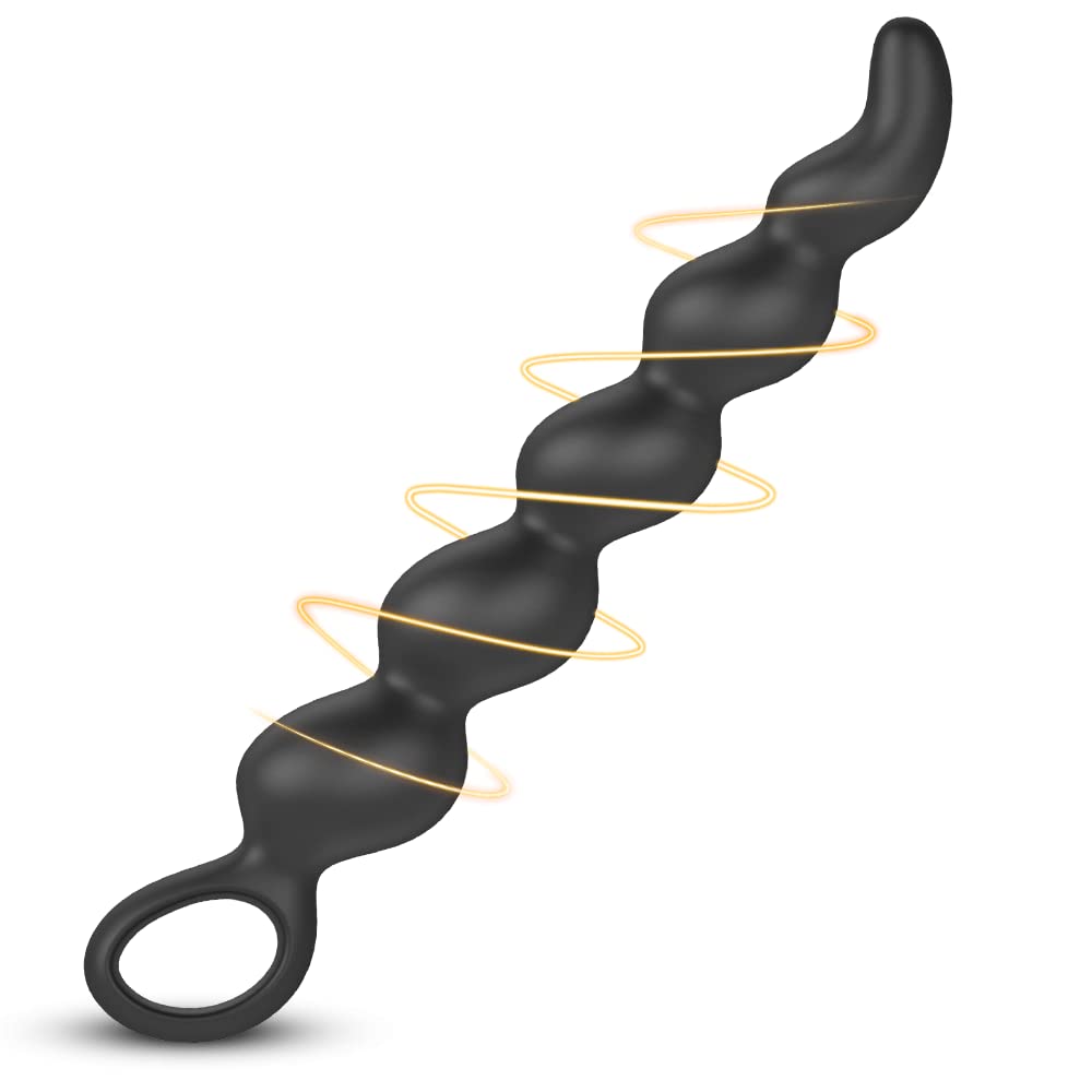 Premium Silicone Anal Beads & Prostate Massager - Dual Stimulation Dildo for Men & Women, G-Spot & P-spot Pleasure, Couples Adult Toys | Perfect for Solo Play, Partner Exploration & Anal Training