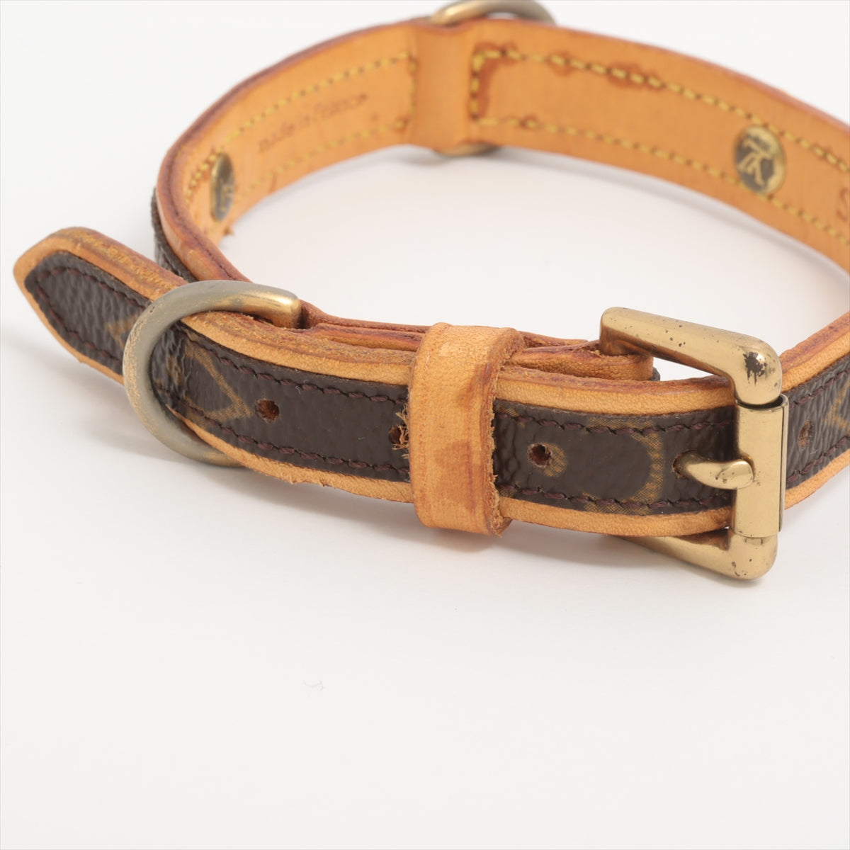 Louis Vuitton Monogram Collar Baxter PM Dog Collar - Luxury Leather Pet Accessory for Small & Medium Dogs - Perfect for Walks, Training & Fashionable Outings