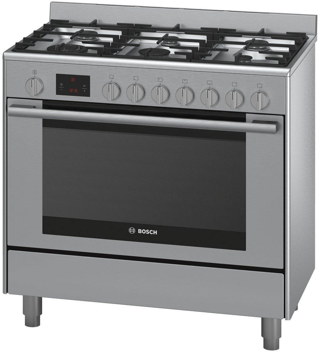 Bosch Serie 6 90cm Freestanding Dual Fuel Range Oven and Stove HSB738357A - Perfect for Home Cooking, Baking, and Entertaining