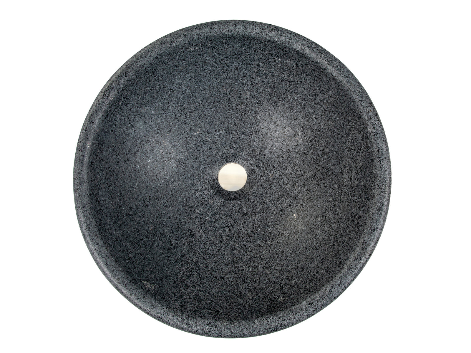 Echo Bowl Shaped Vessel Sink - Honed Padang Dark Granite Bathroom Vanity Top for Modern & Luxury Home Decor