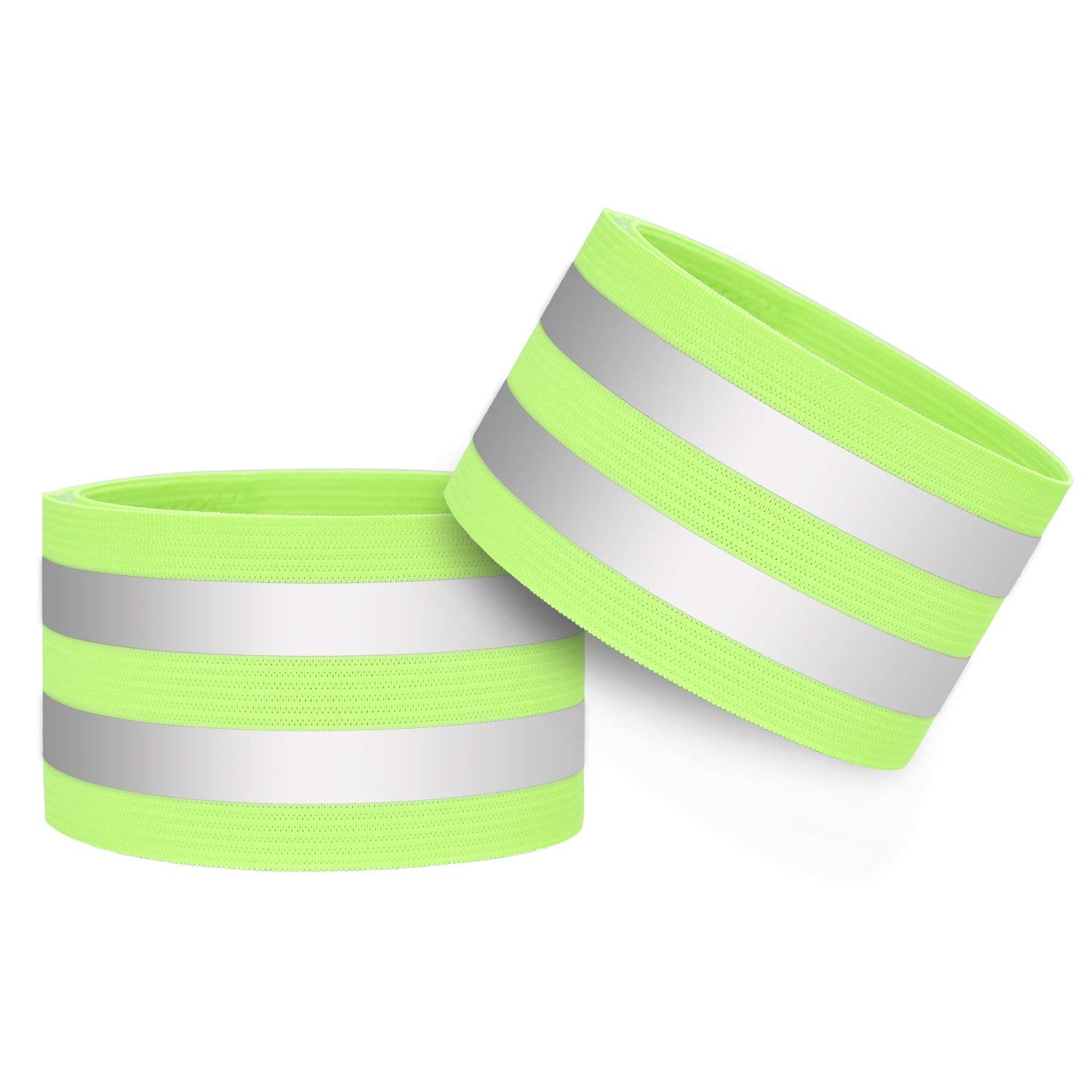 aoory High Visibility Reflective Safety Armbands - Adjustable Reflective Wristbands & Ankle Bands for Night Cycling, Jogging, Walking - 4Pcs Set for Runners, Bikers & Outdoor Safety Gear