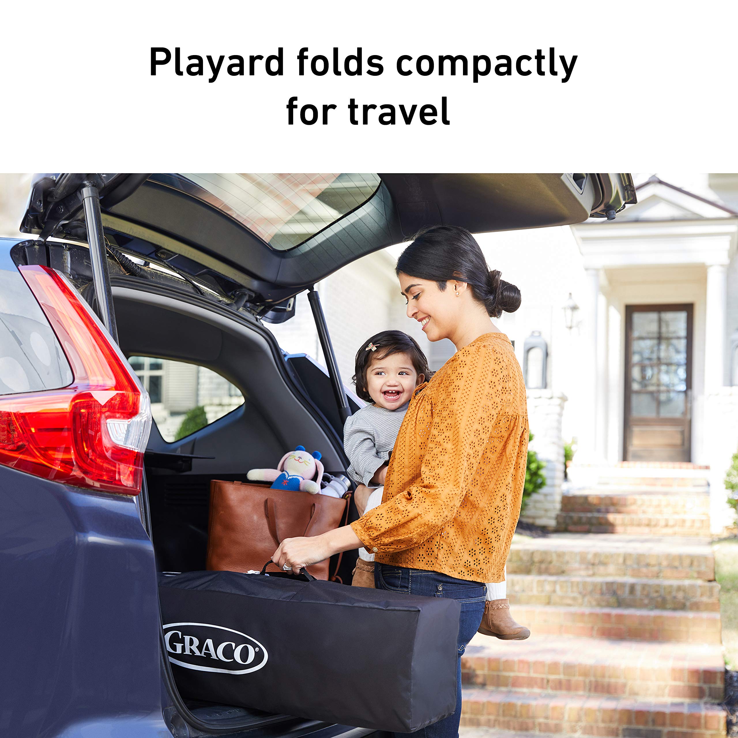 Graco Pack 'n Play FoldLite Playard - Lightweight Baby Playpen for Travel | Portable Compact Foldable Crib with Removable Mattress | Perfect for Home, Nursery & On-the-Go Parenting