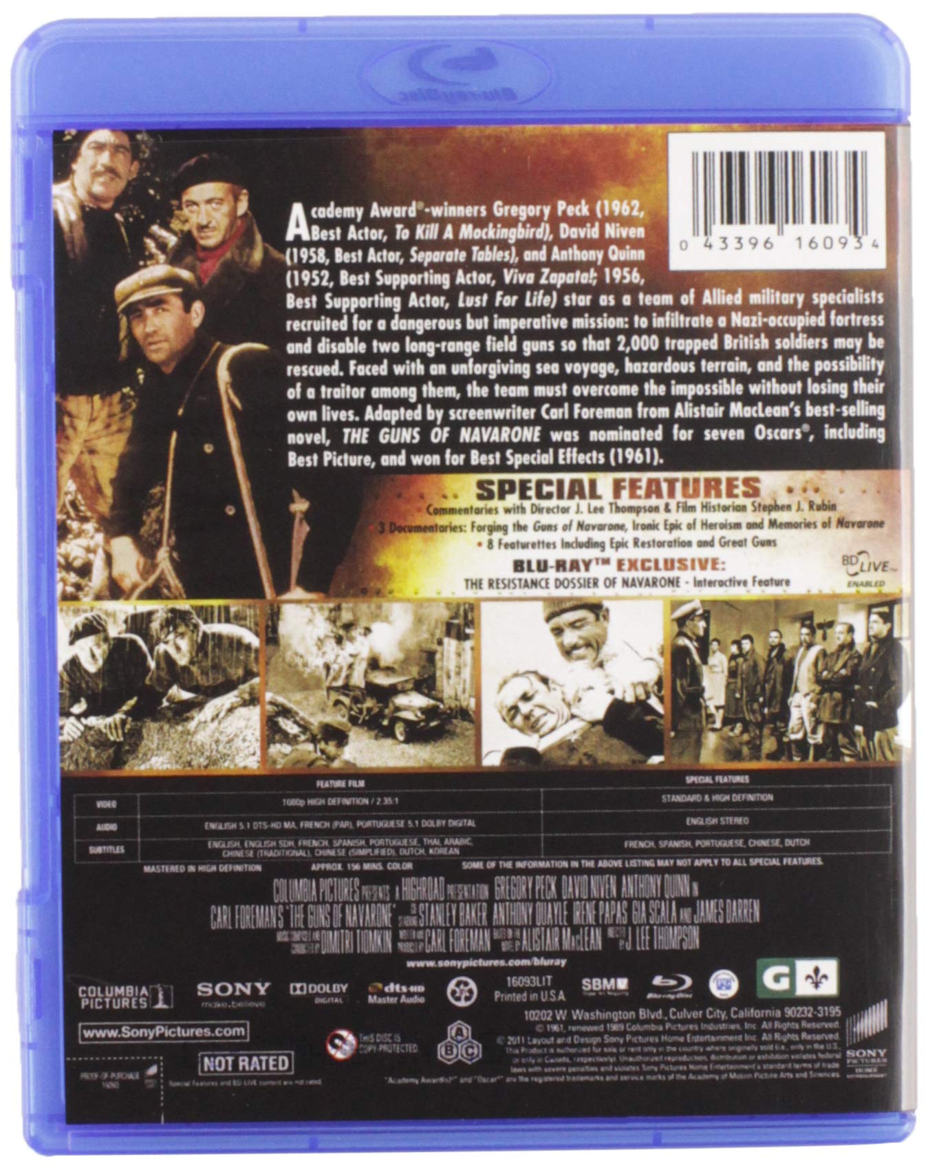 The Guns of Navarone Blu-ray | Classic War Movie | WWII Adventure Film | Perfect for Movie Night & History Buffs