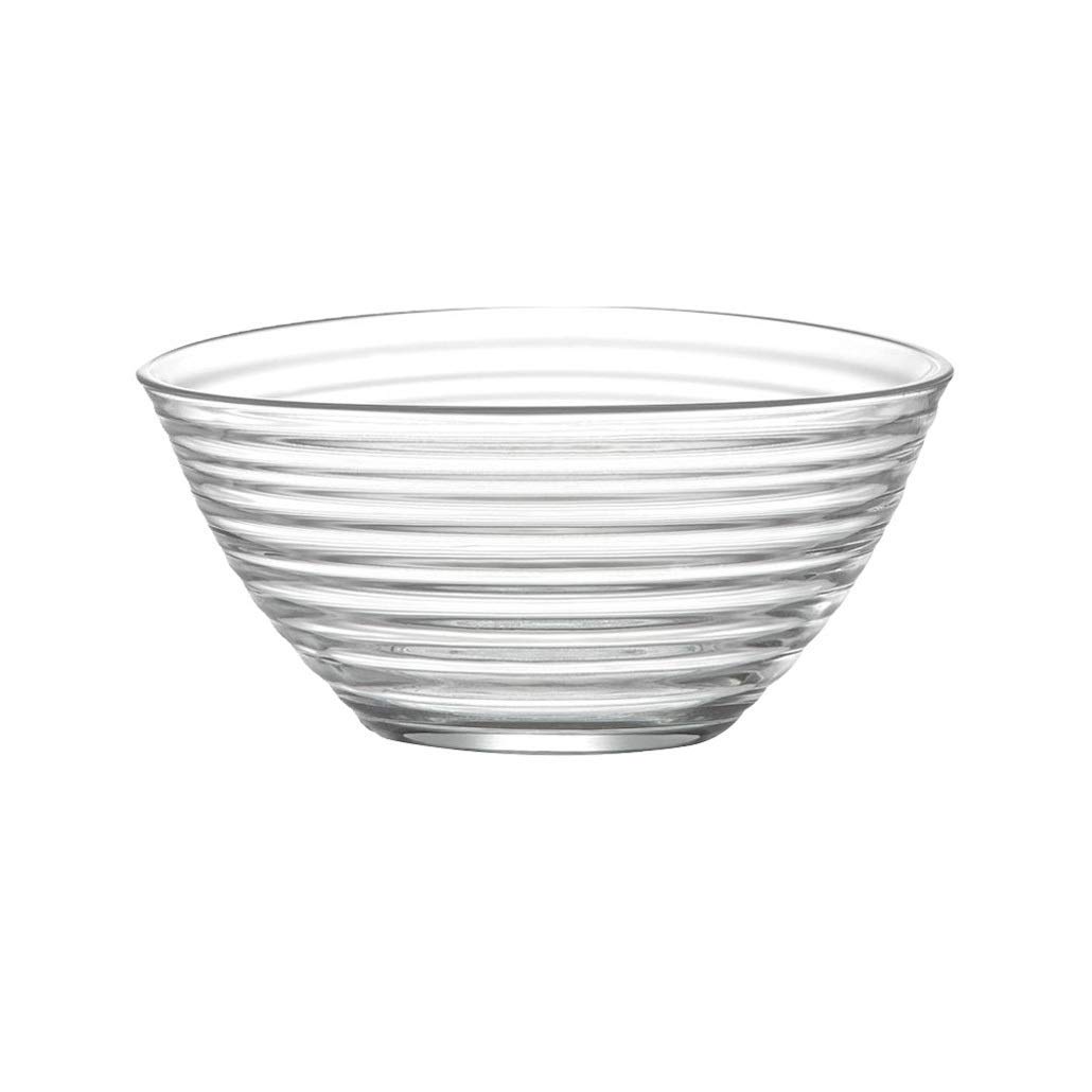 Large Glass Mixing Bowl Set - 3-Piece Clear Glass Bowls for Salads, Desserts, Fruits & Baking | Microwave & Dishwasher Safe | Perfect for Kitchen Prep, Entertaining & Meal Prepping