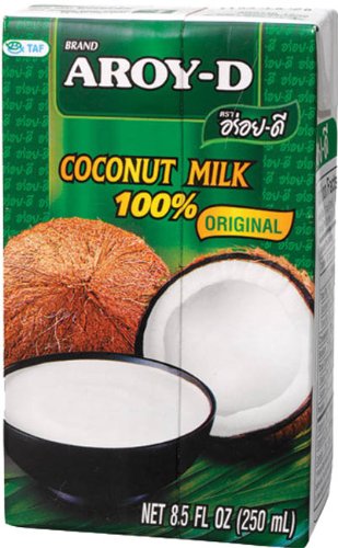Aroy-D 100% Pure Coconut Milk - BPA-Free, 8.5 Oz (Pack of 32) - Paleo, Vegan & Keto Friendly - Perfect for Cooking, Baking, Smoothies & Coffee Creamer