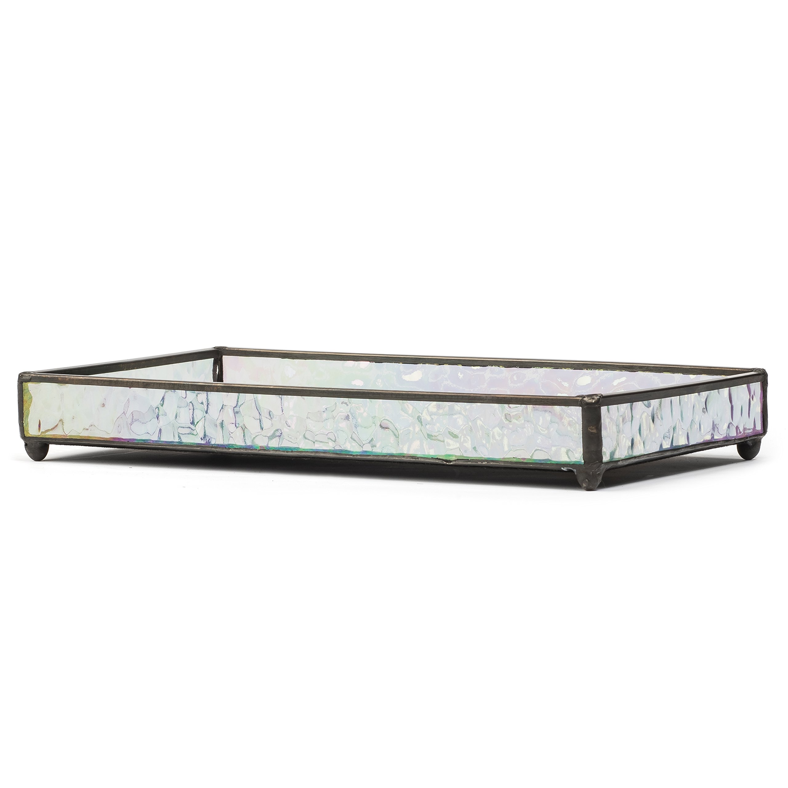 Mirrored Glass Tray for Makeup & Jewelry - Bathroom Vanity Organizer - Home Decor Gift for Women