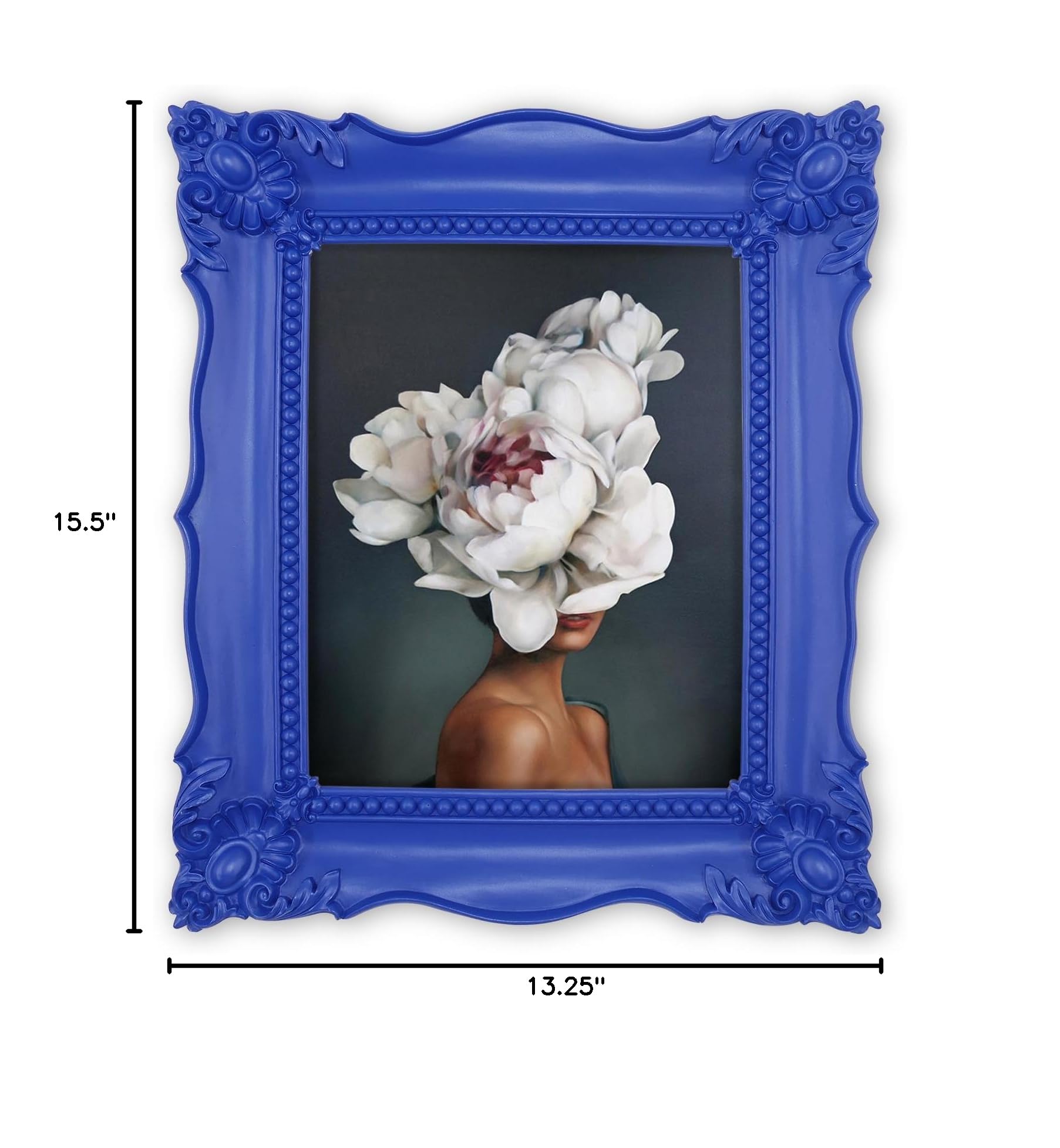 SIMON'S SHOP Baroque Style 8x10 Picture Frame - Elegant Blue Photo Frame for Wall Display, Home Decor & Gift Giving | Perfect for Weddings, Graduations & Family Portraits