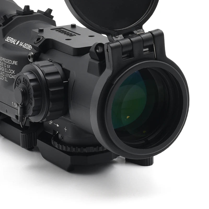 Tactical Rifle Scope DR1.5 6x Fixed Dual FOV Milspec Red Dot Sight with Killflash - Hunting & Shooting Accessories for Outdoor Sports, Tactical Missions, and Target Practice