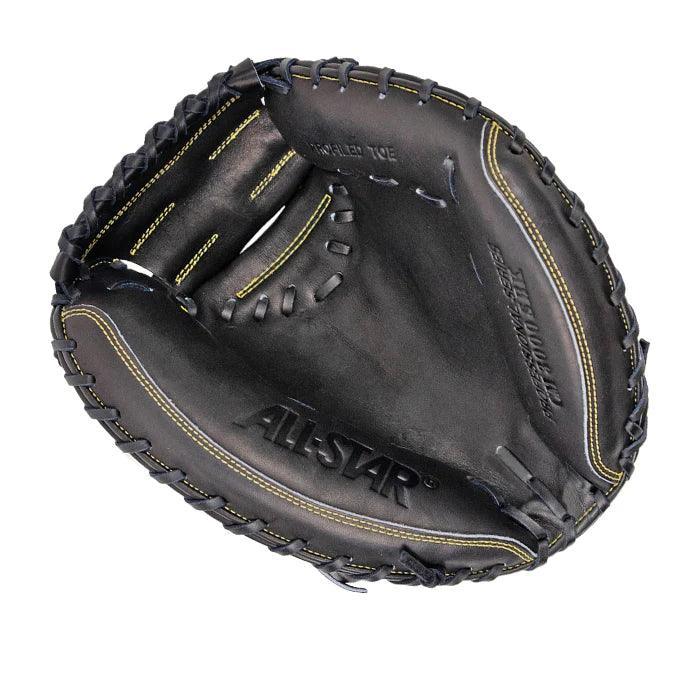 All Star Pro Elite 33.5 Inch Catcher's Mitt CM3000SBK - Premium Baseball Glove for Catchers, Durable Leather, Comfort Fit - Perfect for MLB Training, College Games & Youth Baseball Practice