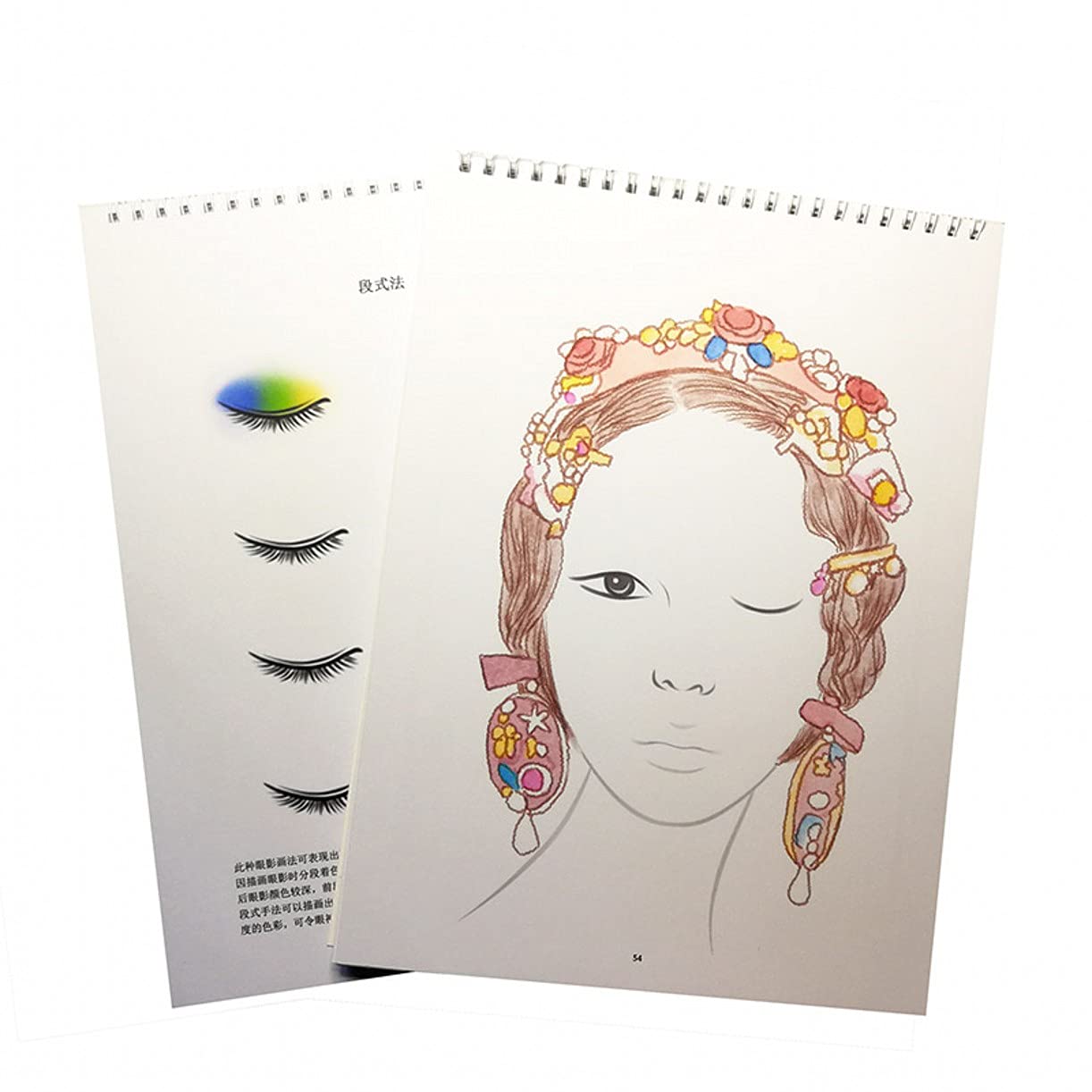 WellieSTR 62-Page Makeup Practice Book for Eyebrow, Eyeshadow & Lip Art - A4 Makeup Artist Training Workbook with Drawing Charts | Perfect for Beginners & Professionals, Salon Practice & Beauty School Training
