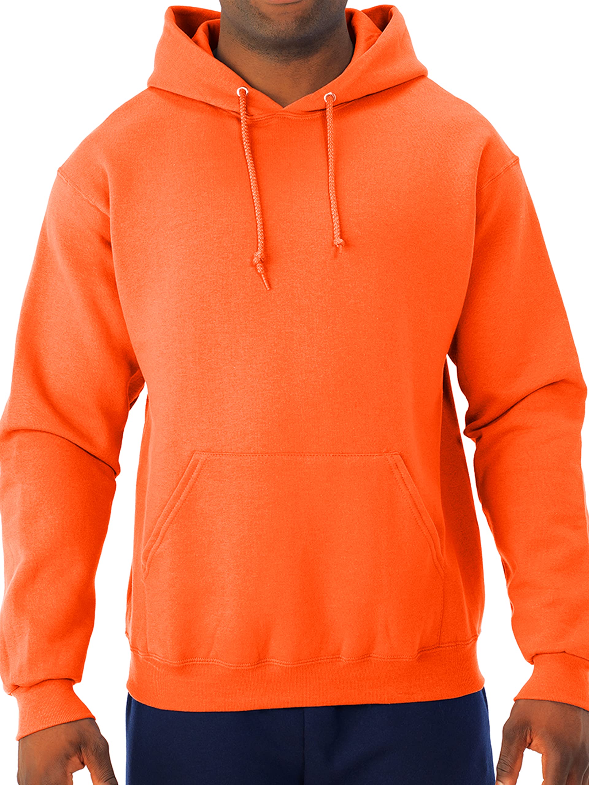 Jerzees Men's NuBlend Fleece Hoodie - Safety Orange, 3XL - Soft & Warm Pullover Sweatshirt for Casual Wear, Outdoor Activities & Gym