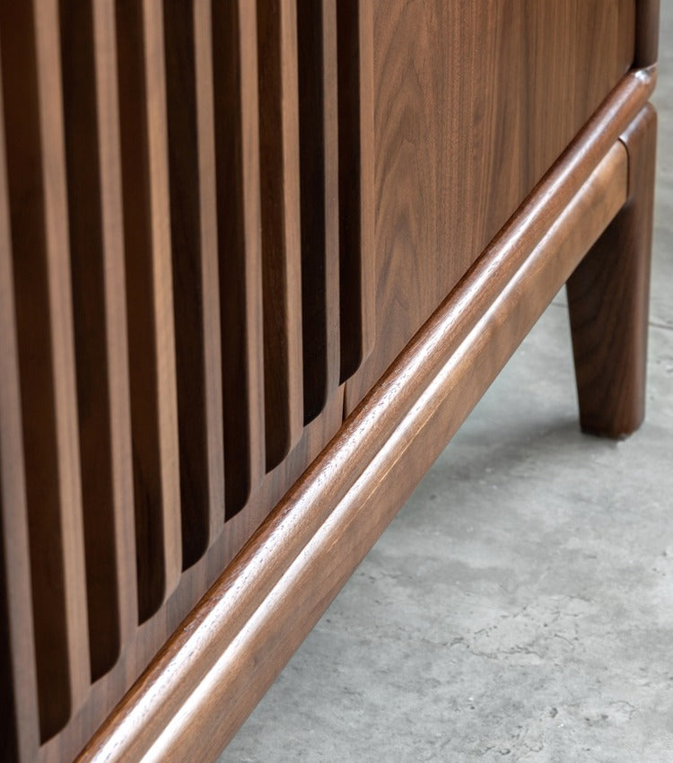Black Walnut and Ash Wood 2-Door Shoe Cabinet for Entryway - Stylish Shoe Storage Organizer for Hallway, Mudroom, or Apartment Entrance